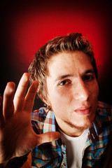 Young man With Different facial Expressions