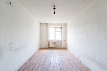 Russia, Moscow- July 23, 2019: interior room apartment. decrepit old careless not modern setting. cosmetic repairs required