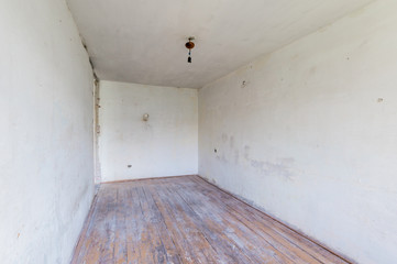 Russia, Moscow- July 23, 2019: interior room apartment. decrepit old careless not modern setting. cosmetic repairs required