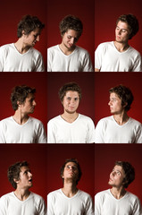 Fototapeta na wymiar collage of different portraits