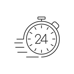 Obraz premium time - minimal line web icon. simple vector illustration. concept for infographic, website or app.