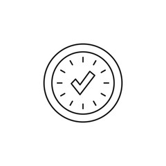 time - minimal line web icon. simple vector illustration. concept for infographic, website or app.