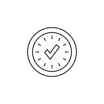 time - minimal line web icon. simple vector illustration. concept for infographic, website or app.