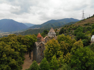 Fototapeta na wymiar Sanahin Monastery is an Armenian monastery founded in the 10th century in the Lori Province of Armenia. 