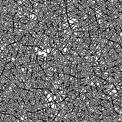 Obraz premium Seamless chaotic black and white background. Grunge texture monochrome