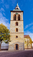 Historic centre of Wiedenbrück with the Church of St. Aegidius, Rheda-Wiedenbrück, East Westphalia-Lippe, North Rhine-Westphalia, Germany