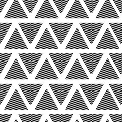 Abstract colorful triangular background. Geometric black and white seamless pattern for web page, textures, card, poster, fabric, textile.