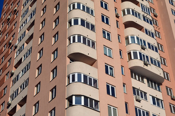 Typical modern residential area in Kiev, Ukraine