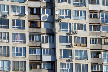 Fototapeta na wymiar Typical modern residential area in Kiev, Ukraine