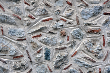 Texture and background of masonry during construction. Stone texture.