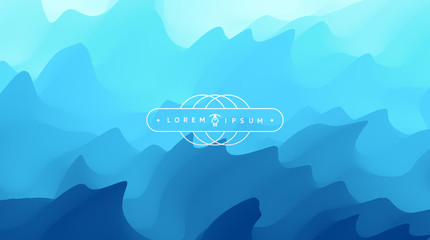 Water surface. Blue abstract background. Vector illustration for design.