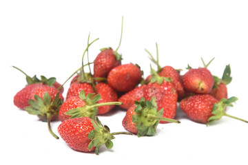 strawberry fruit on white background