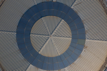 Naklejka premium Modern building steel frame dome texture