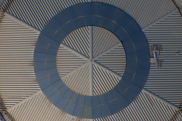 Naklejka premium Modern building steel frame dome texture