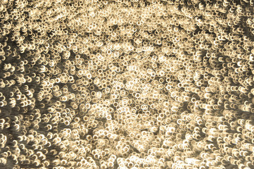 Abstract gold donut bokeh design for use as a background
