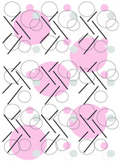 vector geometric background with circles big and small