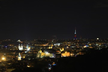 Fototapeta na wymiar night Prague
