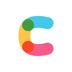 Overlapping one line letter C logotype.
