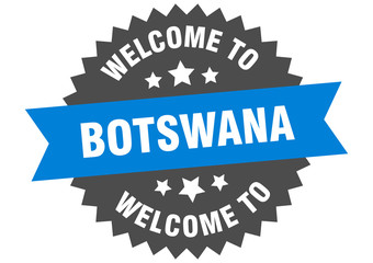 Fototapeta premium Botswana sign. welcome to Botswana blue sticker