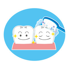 ハミガキ　キレイ　歯　ピカピカ