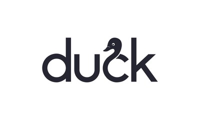 Creative duck for logo design concept on white background