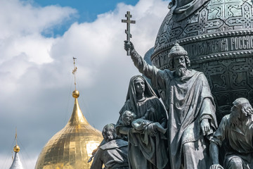 Fragment of the monument Millennium of Russia. 1862 year
