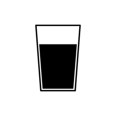 Water glass icon isolated on the white background