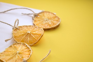 slice of lemon on a background