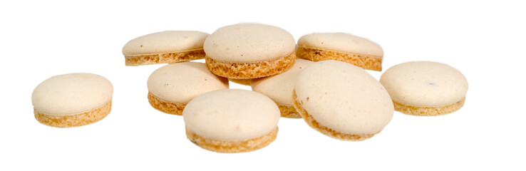 Homemade anise Christmas cookies piled up isolated