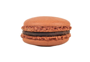Chocolate macaroon isolated
