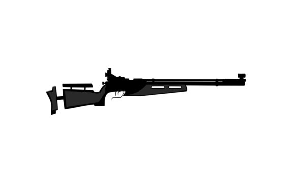 vector silhouette of air rifle weapon eps format