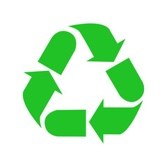 Recycle vector icon. Recycled cycle arrow.