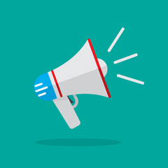 Vector Loudspeaker icon in flat design.