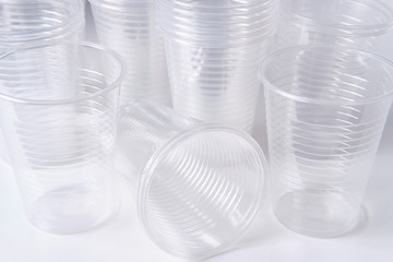 Non-compostable plastic cups