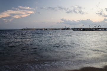 Obraz premium Early in the Morning on the beach in Chernomorets resort in Bulgaria