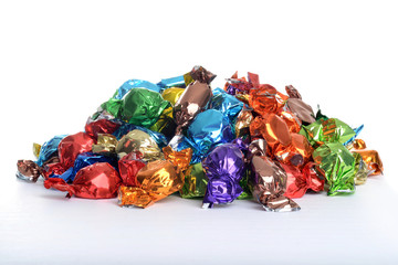 closeup pile assorted christmas chocolates - 306709721