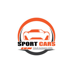 sport car logo template design vector - Vector