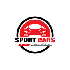 sport car logo template design vector - Vector