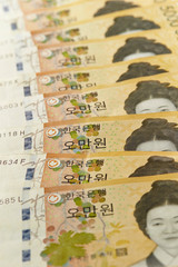 50000 Korean won banknotes