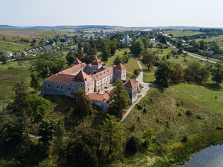 Fototapeta na wymiar Famous ukranian ruined Svirzh Castle