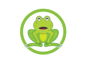 Frog Logo Template vector illustration