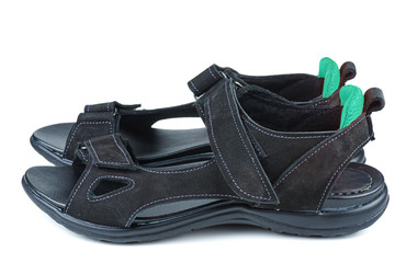 Pair of black female sport sandals