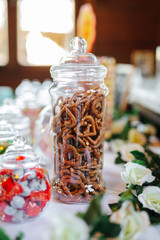 candy bar at a wedding