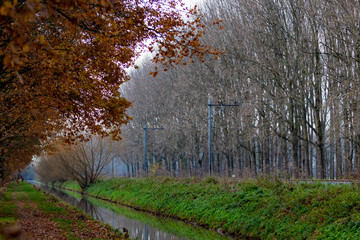 Trail waterway and railway