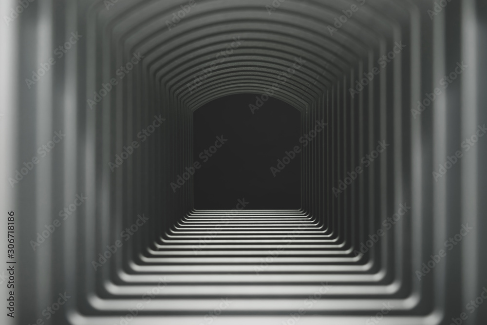 Aufkleber beautiful abstract gray tunnel and black end background.