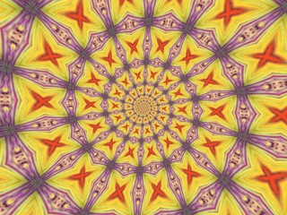 Colorful digital graphic kaleidoscope symmetry mandala style in laser light trial pattern, Tie Dye , spiderweb art abstract background for art projects, banner, business,   card, 3D, template