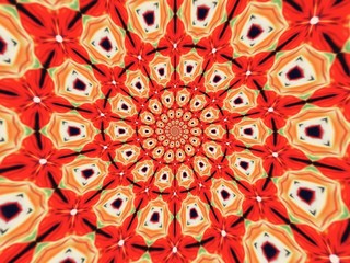 Colorful digital graphic kaleidoscope symmetry mandala style in laser light sunray trial pattern, Tie Dye , spiderweb art abstract background for art projects, banner, business,   card, 3D, template