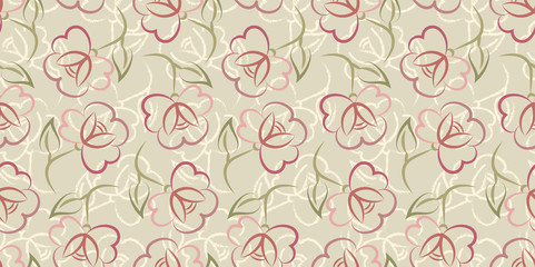 Floral background. Flower buds pattern. vector illustration
