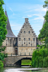 Fototapeta na wymiar Watchtowers on the bridge in Ghent (Rabot)