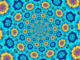 Colorful digital graphic kaleidoscope symmetry mandala style in laser light trial pattern, Tie Dye , spiderweb art abstract background for art projects, banner, business,   card, 3D, template